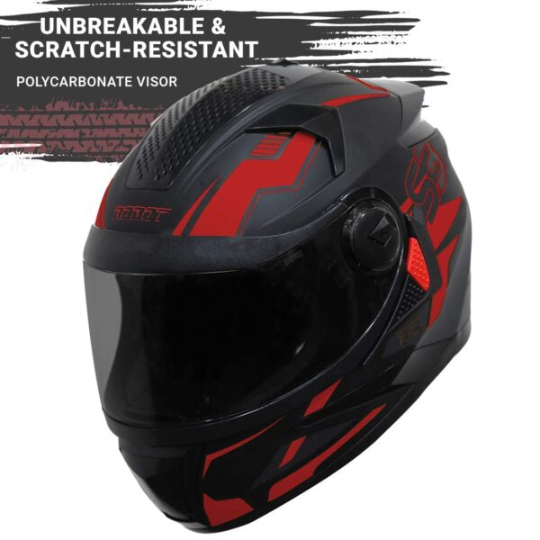 Steelbird SBH-17 Terminator ISI Certified Matt Finish Full Face Graphic Helmet - Image 3