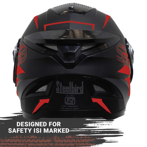 Steelbird SBH-17 Terminator ISI Certified Matt Finish Full Face Graphic Helmet - Image 2